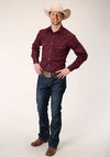 Ropers Men's Long Sleeve Solid Color Wine