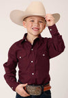 Roper Boys Shirt Solid Wine