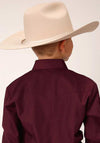 Roper Boys Shirt Solid Wine