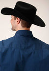 Roper Men's Shirt Solid Blue - Big & Tall