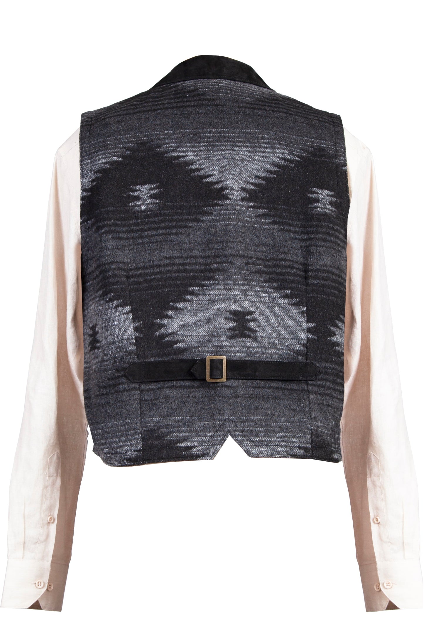 Scully Suede Vest with Knit Black
