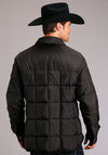 Stetson Mens Black Quilted Poly Jacket