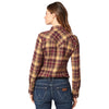 Wrangler Womens Essential Shirt - Tan/Burgundy