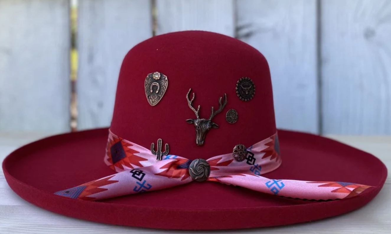 Felt Hat Texas Style - Red