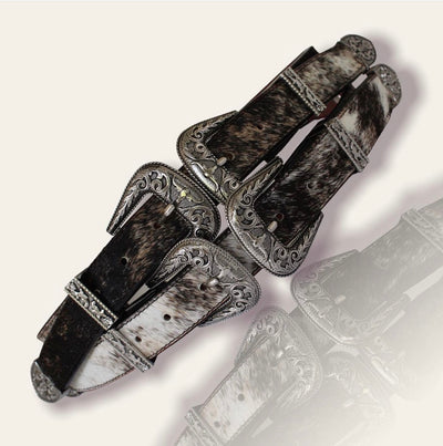 Cinturon Pelo Barcino 1 1/4" Hebilla Western Double Buckle