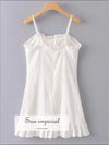 Summer Lace Up Dress White