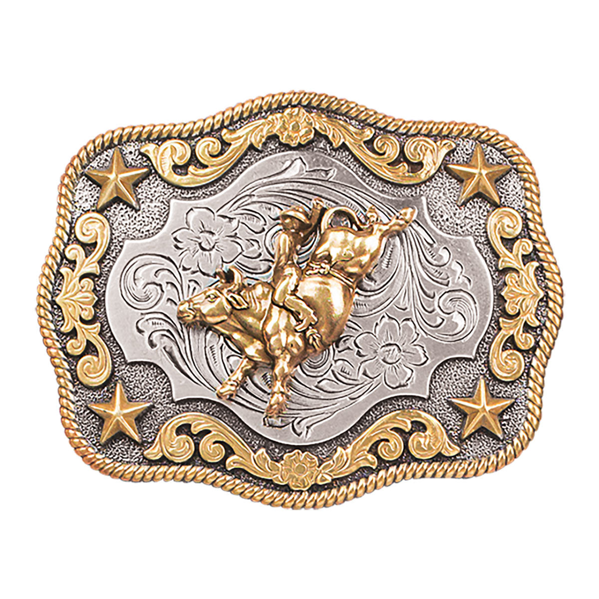 Nocona Youth Antique Silver/Gold Buckle