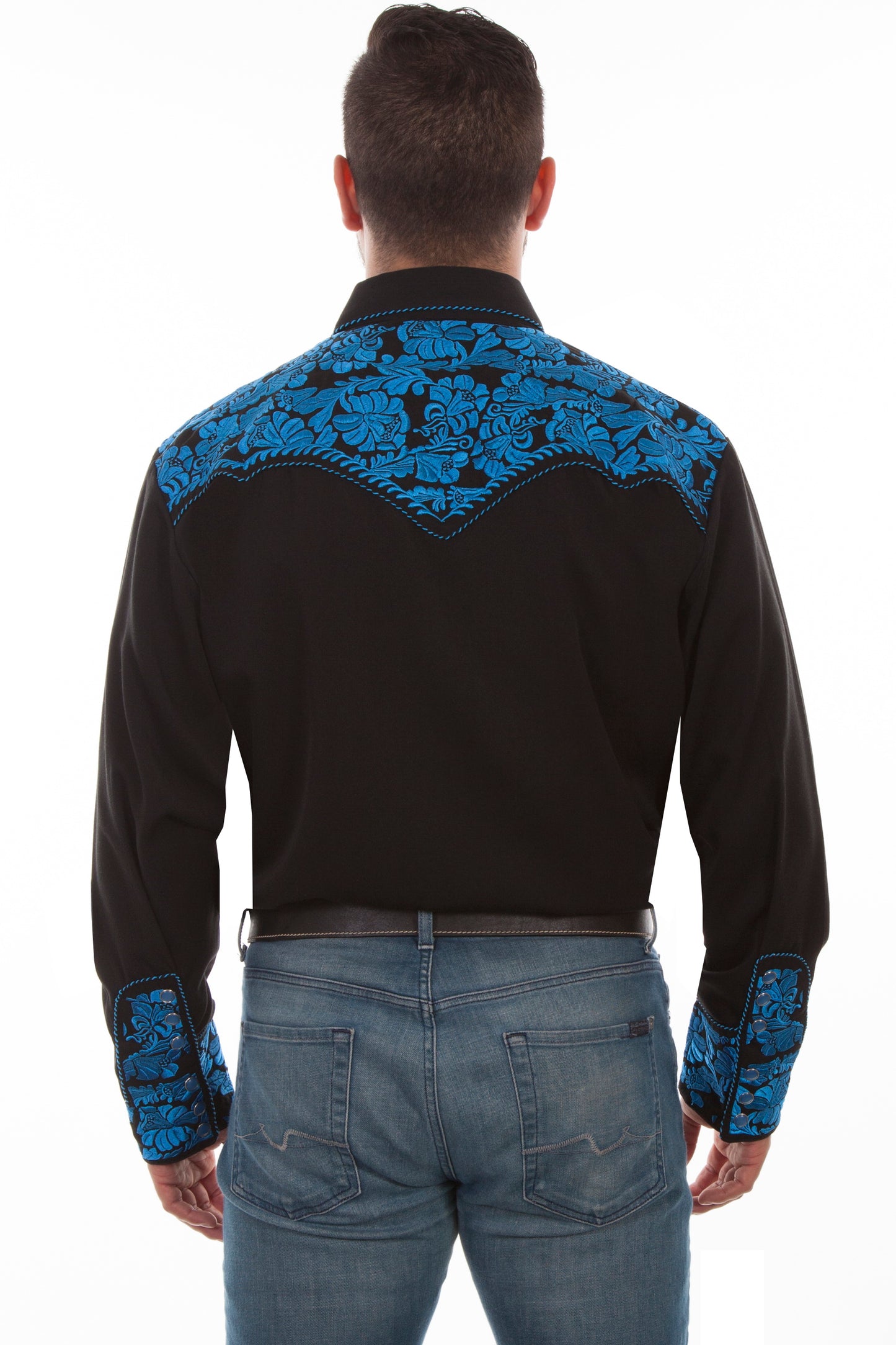 Floral Tooled Embroidery Shirt