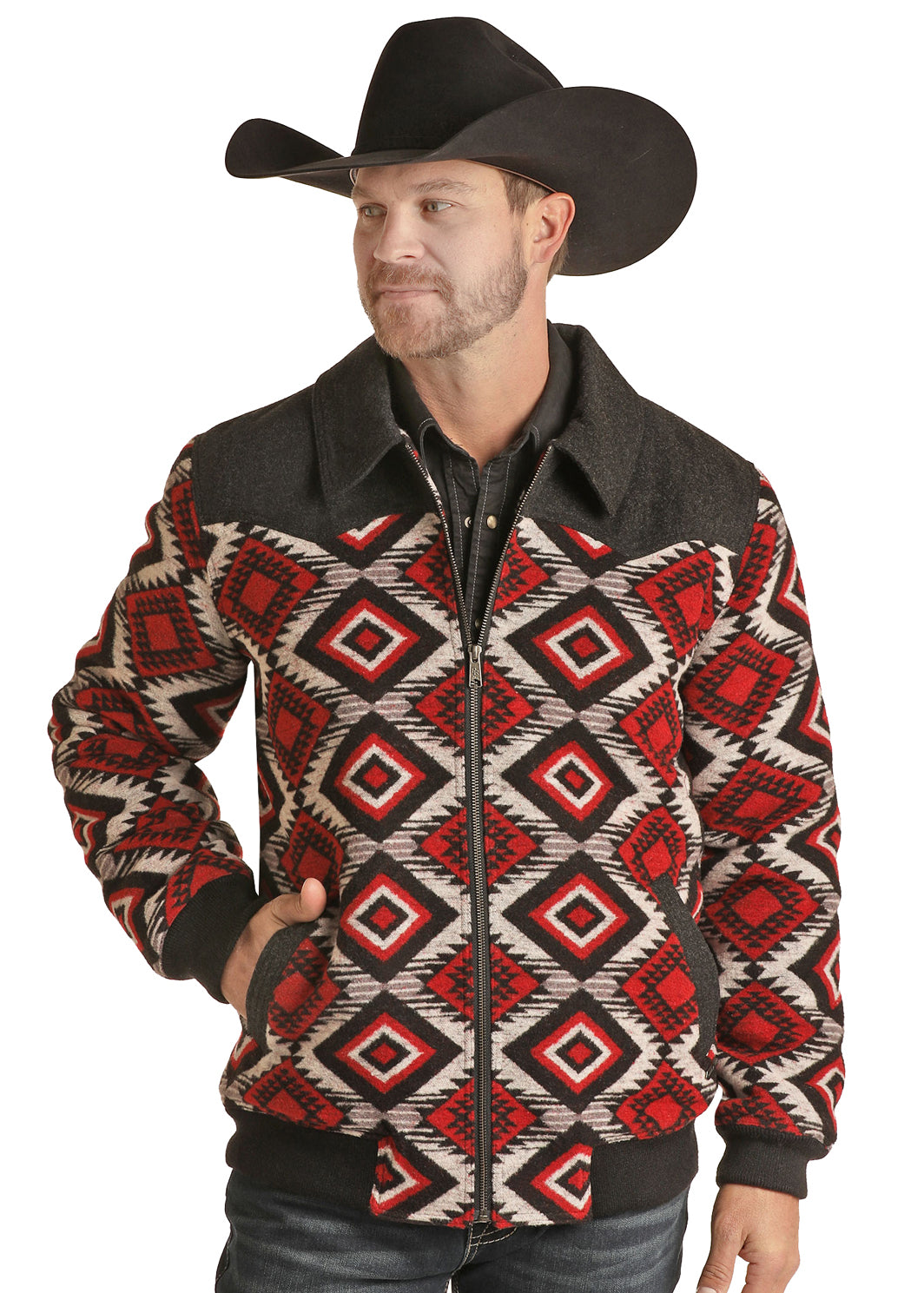 Panhandle Men's Wool Aztec Coat