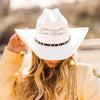 Bangora Straw Western Hat - Style Montana - Broken horn