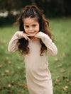 Mommy and Me Aniston Cable Kint Dress- Tan - Broken horn