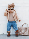 Roxie Slashed Leggings - Light Denim - Broken horn