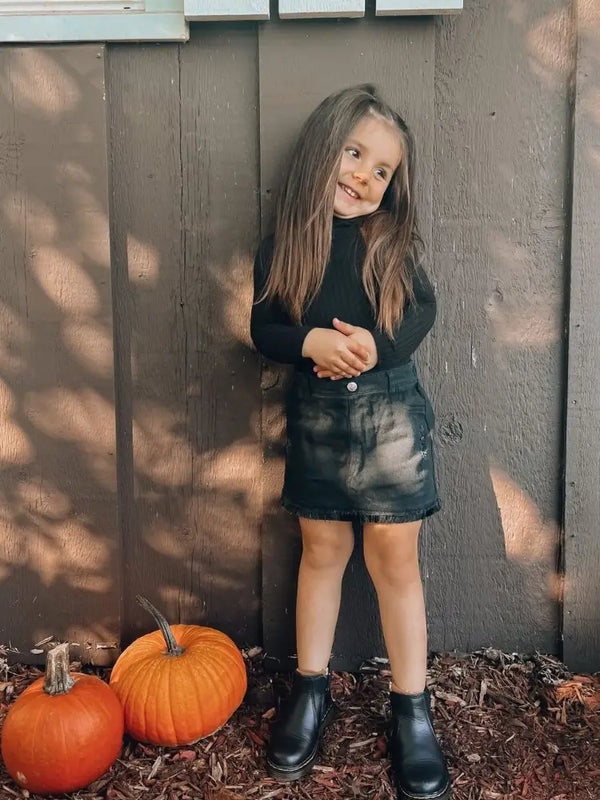 Birdie Denim Fringe Skirt - Broken horn