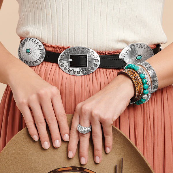 Blackbird Concho Belt - Broken horn
