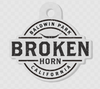 Broken Horn Circle Logo Keychain - Broken horn