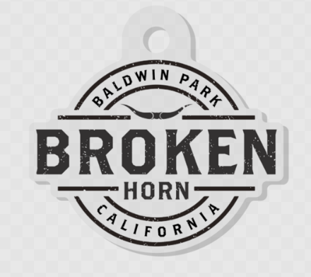 Broken Horn Circle Logo Keychain - Broken horn