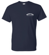 Unisex Broken Horn T-shirt featuring a broken horn half circle logo design on the front, casual and stylish apparel.