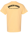 Unisex Broken Horn T-shirt featuring a broken horn half circle logo on the front, casual and comfortable clothing.