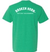 Unisex Broken Horn logo T-shirt featuring a broken horn half circle design on the front, black color, casual fit.