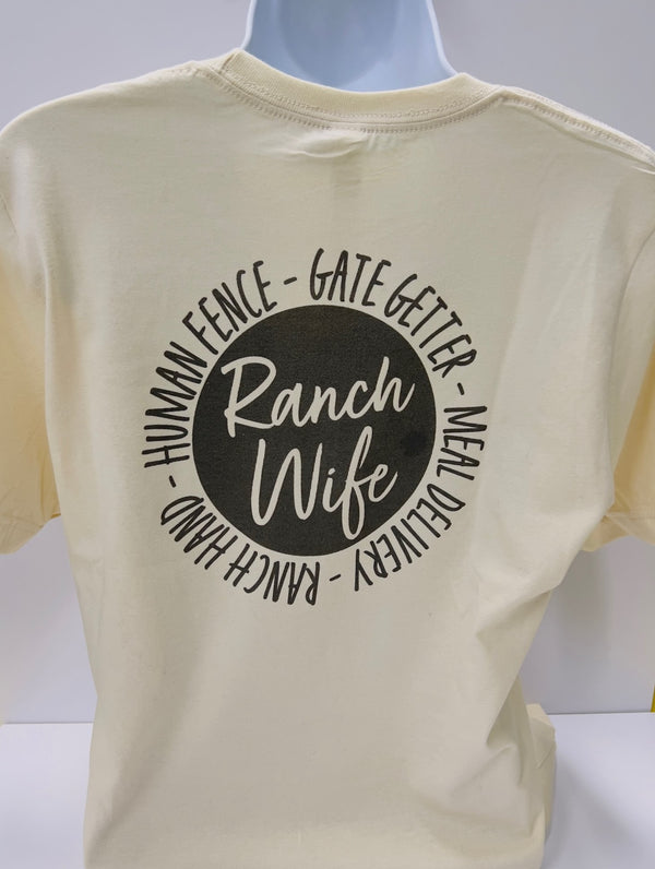 Ranch Wife Cream Tee - Broken horn