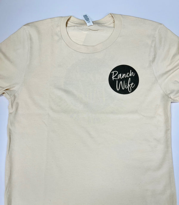 Ranch Wife Cream Tee - Broken horn