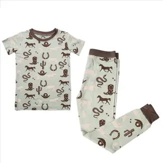 Giddy UP Bamboo Baby Convertible Footie Romper - Broken horn
