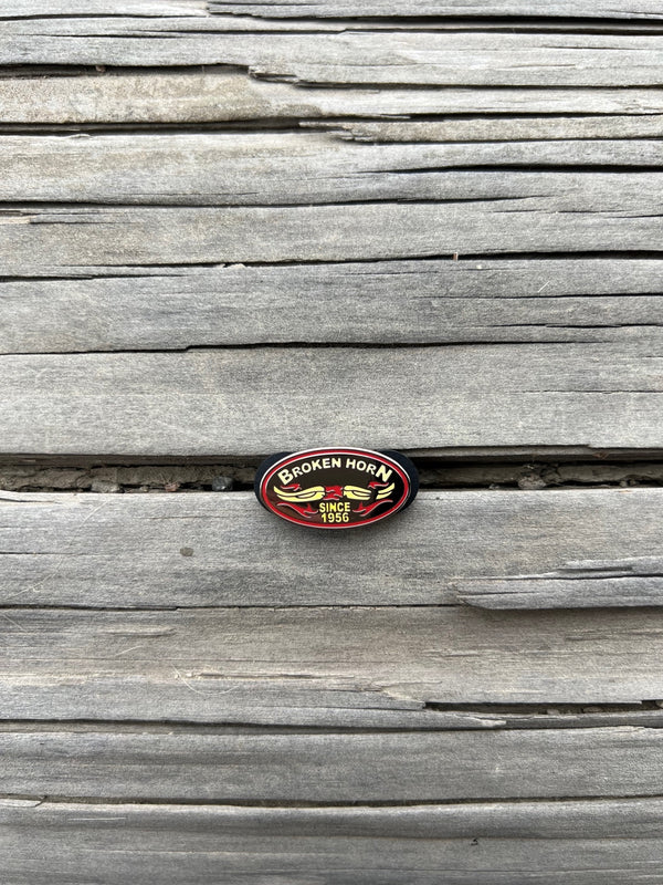 Broken Horn Cap Pin -Oval - Broken horn
