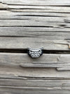 Broken Horn Cap Pin - White Logo - Broken horn