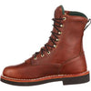 Georgia Boot Farm and Ranch Lace Work Boot - Barracuda Walnut - Broken horn