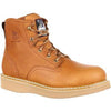 Georgia Boot Wedge Work Boot - Barracuda Gold - Broken horn