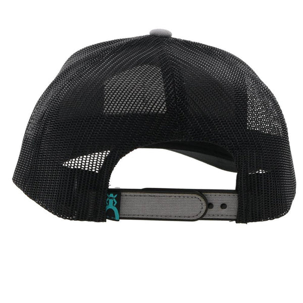 Hooey Punchy Grey/Black Trucker Cap - Broken horn