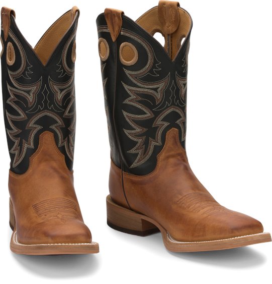 Justin Caddo Boot Square Toe - Broken horn