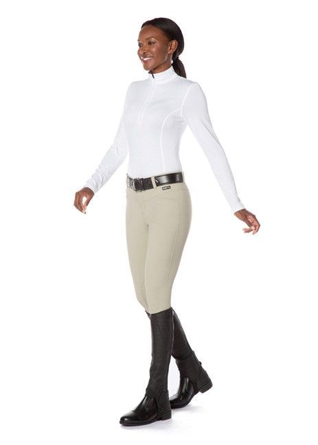 KERRITS Ice Fil long sleeve riding shirt for equestrian, breathable performance shirt with moisture-wicking fabric for horse riding.