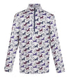 Kids Aire Ice Fil Long Sleeve Riding Shirt - Oyster - Broken horn