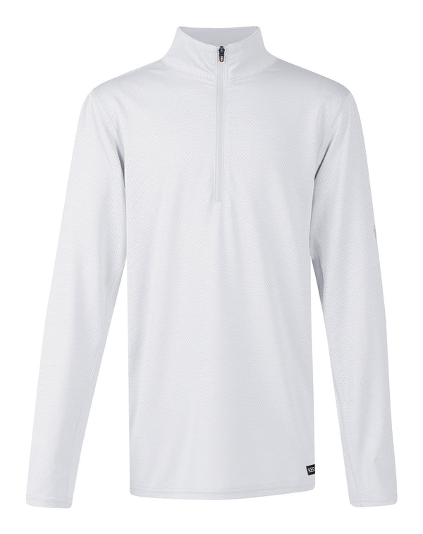 Kids Ice Fil Lite Long Sleeve Riding Shirt - White - Broken horn