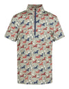 Kids Aire Ice Fil Short Sleeve Shirt Print - Seaglass - Broken horn