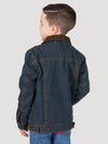Wrangler Boys Blanket Lined Denim Jacket - Broken horn
