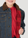 Wrangler Boys Blanket Lined Denim Jacket - Broken horn
