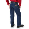 KONTOOR Wrangler Cowboy Cut toddler boys' prewashed indigo jeans shown from the back with classic stitching and denim texture.