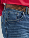 Wrangler Mens Rock 47 Slim Fit Straight Leg - Whispering Pines - Broken horn