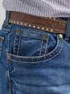 Wrangler Rock 47 Slim Fit Bootcut Jean - Ortega - Broken horn