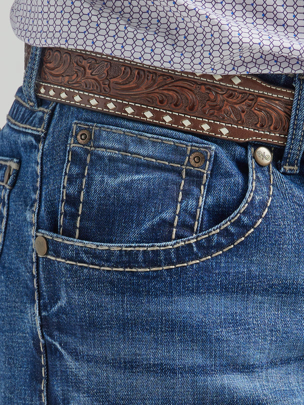 Wrangler Rock 47 Slim Fit Bootcut Jean - Ortega - Broken horn