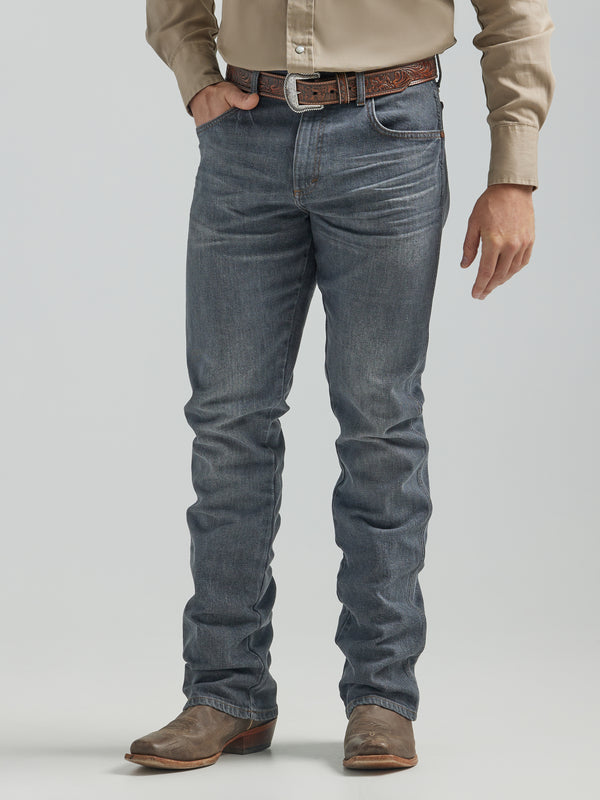 Wrangler Mens Retro Slim Fit Boot Cut Jeans - Clopton - Broken horn