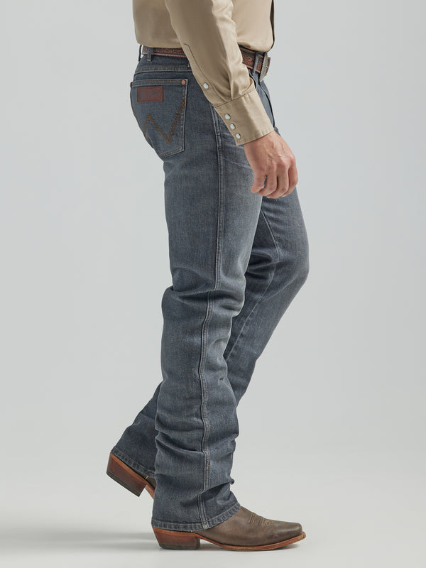 Wrangler Mens Retro Slim Fit Boot Cut Jeans - Clopton - Broken horn