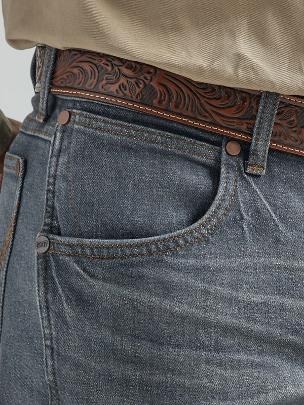 Wrangler Mens Retro Slim Fit Boot Cut Jeans - Clopton - Broken horn