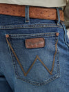 Wrangler Mens Retro Slim Fit Straight Leg Jean - Night Shift - Broken horn