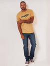 Wrangler Mens Retro Slim Fit Straight Leg Jean - Night Shift - Broken horn
