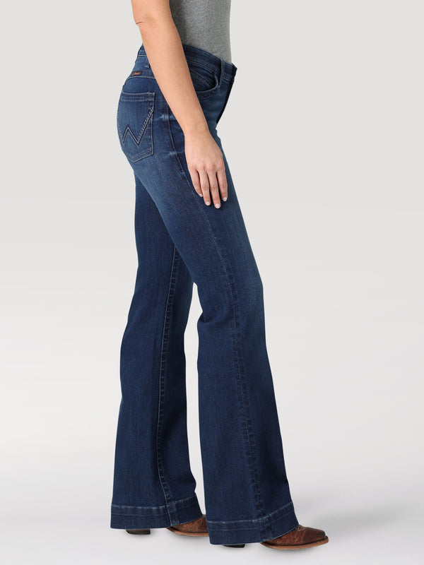 Wrangler Womens Ultimate Riding Jean Willow Mid RIse - Clarie - Broken horn