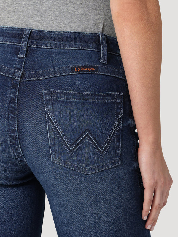 Wrangler Womens Ultimate Riding Jean Willow Mid RIse - Clarie - Broken horn