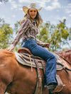 Wrangler Womens Ultimate Riding Jean Willow Mid RIse - Clarie - Broken horn